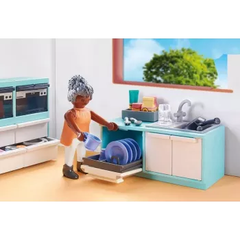 Cozinha Playmobil My Life Kitchen 71608 multicolorida plástico 4-10 anos