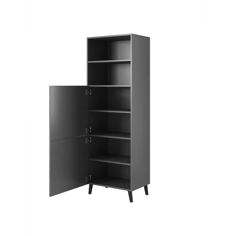 Armário de arrumação Cama Meble ABETO 60×40×176,5 cm grafite/grafite brilhante