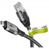 Goobay 70752 cabo Ethernet de USB-C 3.1 para RJ45, Cat6 F/UTP, 5 m, preto/prateado