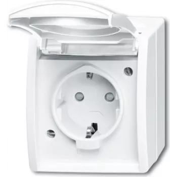 BUSCH JAEGER 20 EBW-54 - CEE 7/3 - 2P+E - Branco - IP44 - 250 V - 16 A