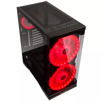 SILENOS PRO versão preta com ventoinha ARGB e vidro temperado