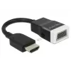 Delock 65587 adaptador HDMI-A macho para VGA (D-Sub 15) fêmea com áudio, preto/branco