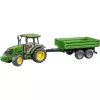 Modelo de trator BRUDER John Deere 5115 M com atrelado basculante