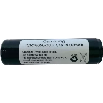Bateria Samsung ICR18650 3000 mAh 3,7 V — célula de iões de lítio