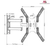 Suporte de parede para TV Maclean MC-759 para ecrãs de 13–55 polegadas, capacidade de carga 30 kg, VESA 75x75–400x400, inclinável e profundidade ajustável