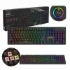 SAVIO STYX Brown teclado mecânico gaming, Outemu Brown, Hot-Swap, RGB, disposição US, tamanho completo, USB, preto