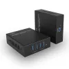 Extensor Lindy 100m USB 3.2 Gen 1 Cat.6A HDBaseT, transmissor e recetor, com fios, 100 m, Cat6a, preto, metal
