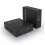 Extensor Lindy 100m USB 3.2 Gen 1 Cat.6A HDBaseT, transmissor e recetor, com fios, 100 m, Cat6a, preto, metal