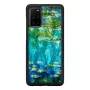 Capa para telefone iKins para Samsung Galaxy S20+ — design nenúfares preto