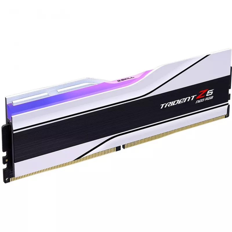 DIMM 32 GB DDR5-6400 (2x 16 GB) Dual-Kit, memória branca, F5-6400J3239G16GX2-TZ5NRW, Trident Z5 NEO RGB, AMD EXPO