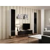 Armário fechado Cama VIGO '180' 180/40/30 branco/preto brilhante