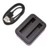 Carregador USB duplo Puluz PU818 para Insta360 X3 — carregamento USB de dupla ranhura