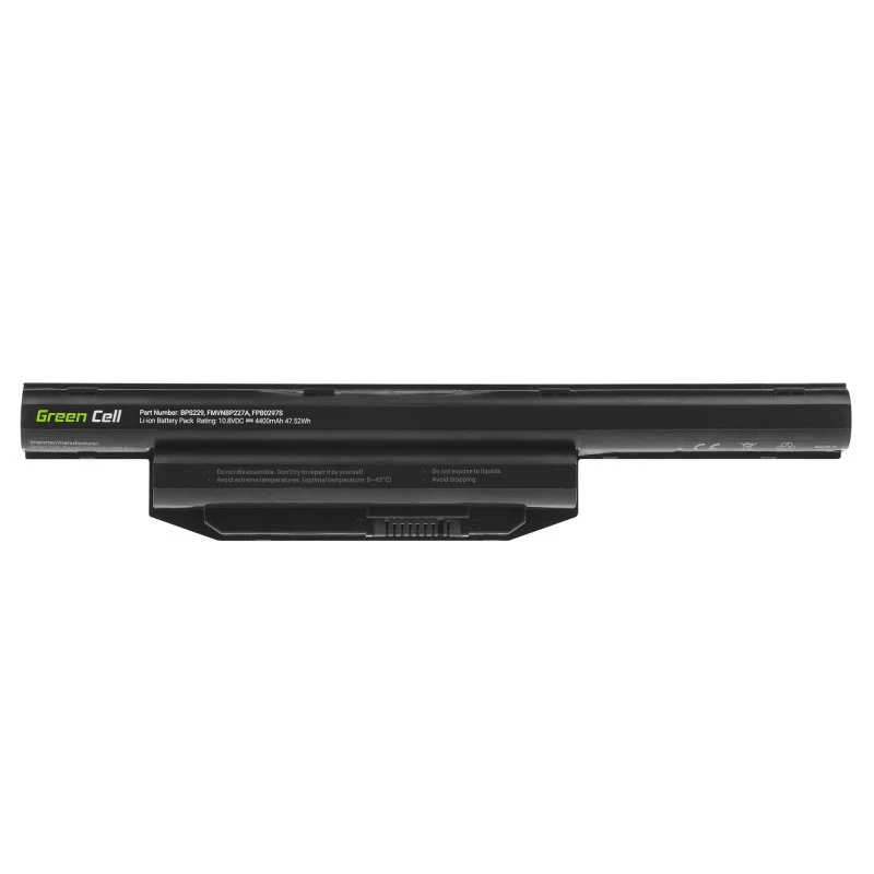 Bateria Green Cell FS31 para Fujitsu LifeBook — LiPo 4400 mAh, 11,1 V, preto, 1 unid.