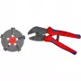 Knipex 97 33 02 Alicate de cravar cabos Ferramenta de cravar azul, vermelho