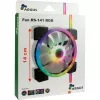 Inter-Tech 88885539 Argus RS-141 RGB ventoinha para caixa, 140x140x25 mm, 1200 rpm, preta
