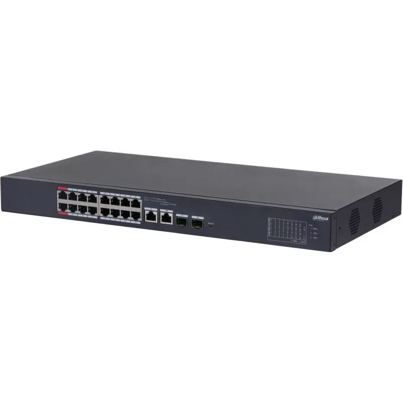 Dahua Technology DH-CS4218-16ET-240 switch de rede gerido L2 Gigabit Ethernet (10/100/1000) Power over Ethernet (PoE) preto