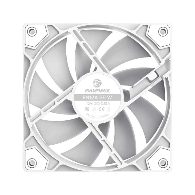 Gamemax | Ventoinha de caixa | FN12A-S5 | Branco