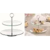 Suporte de bolo em vidro Esmeyer design de 2 níveis, modelo 199-618, vidro transparente