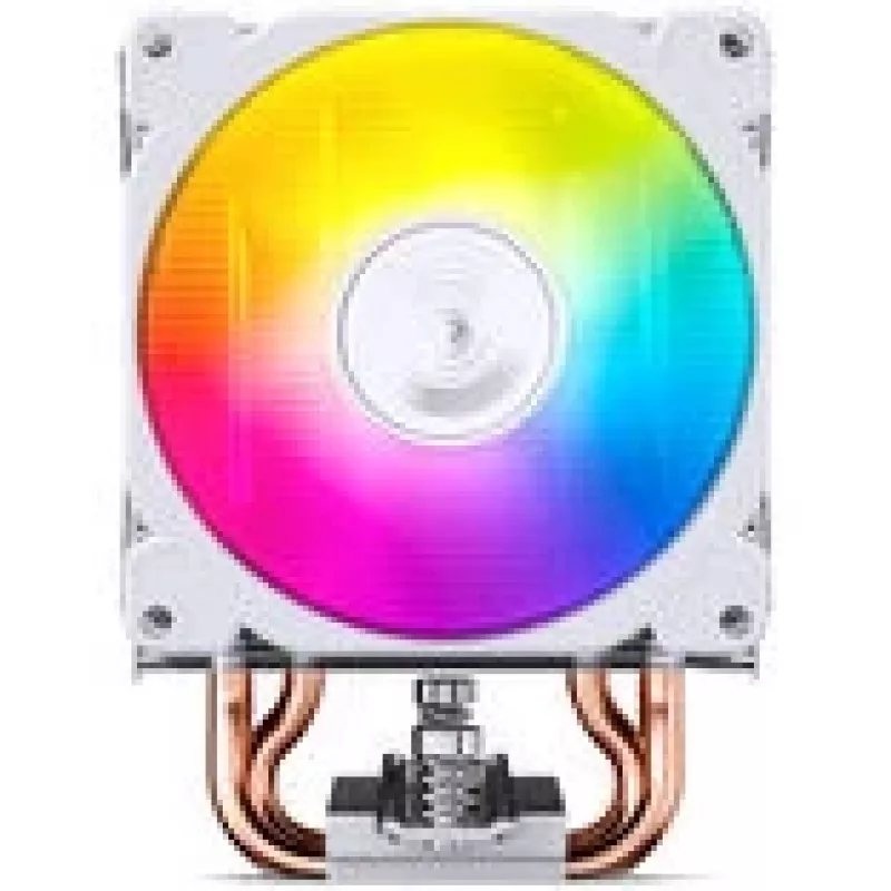 Arrefecedor de CPU Jonsbo CR-1400E 92mm ARGB branco — ventoinha de 92mm, iluminação ARGB, superfície branca