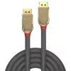 Lindy 36298 cabo DisplayPort 1.2 de 20 m, Gold Line, DisplayPort macho – DisplayPort macho, 4K30Hz, cinzento
