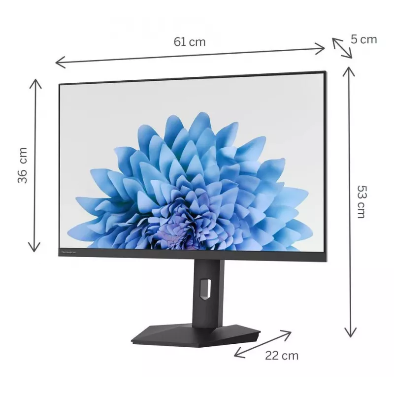 Monitor LCD | THOMSON | 27 | 1920 x 1080 píxeis | Full HD | Formato nativo 16:9 | Plano | M27FB5C15