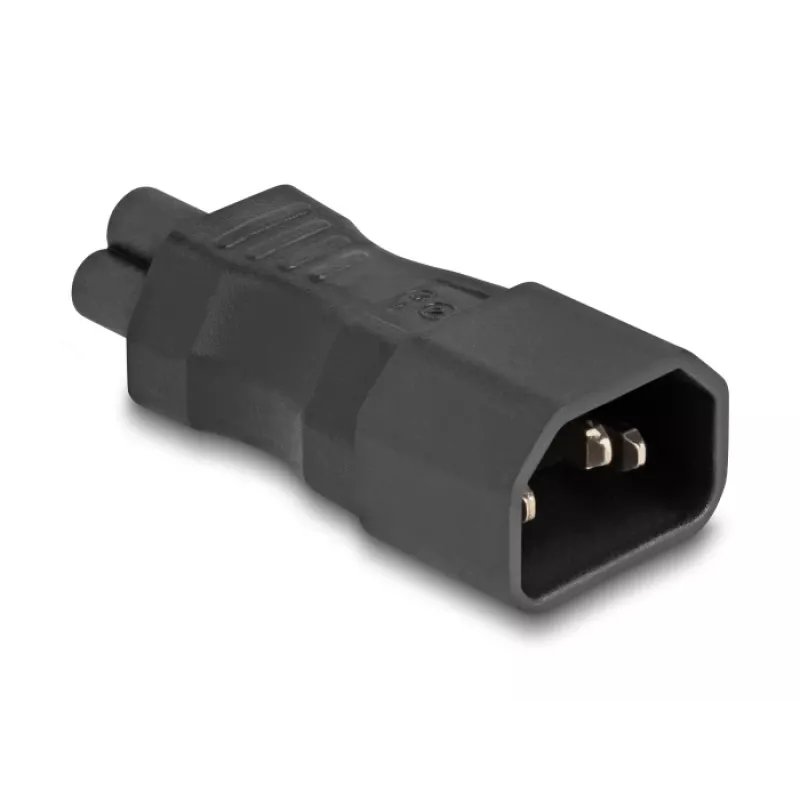 Adaptador de alimentação DeLOCK IEC 60320 C14 para ficha C5 2,5 A reto preto