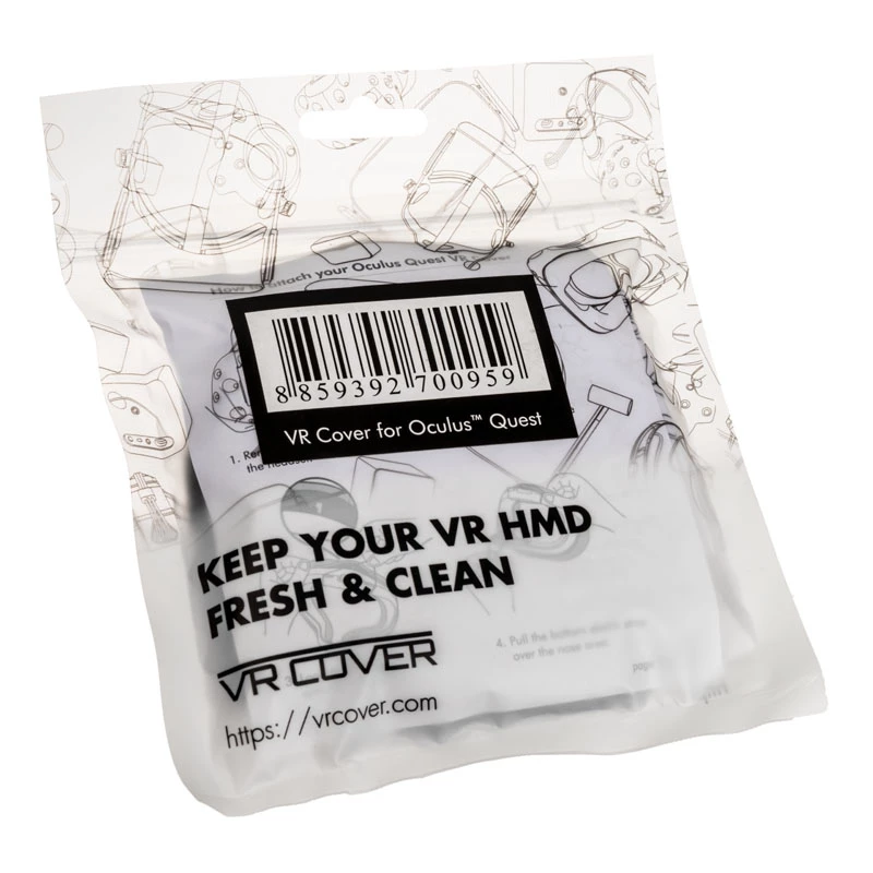 VR Cover Cobertura facial de substituição para Oculus Quest da vr cover — preto, 1 unid.