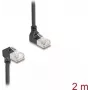 Cabo de rede DeLOCK RJ45 Cat.6A S/FTP fino 90° 2 m preto