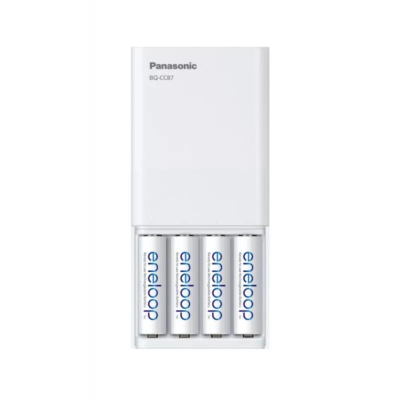 Carregador USB PANASONIC Eneloop Smartplus BQ-CC87 + 4x AA 2000 mAh (K-KJ87MCD40USB)