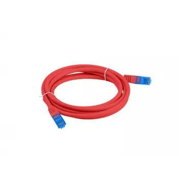 PATCHCORD LANBERG S/FTP CAT.6A 0.5M VERMELHO LSZH