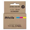 Tinteiro compatível ACTIS KC-576 para impressoras Canon — azul, vermelho, amarelo, 15 ml, rendimento padrão