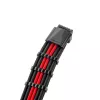 Kit de cabos de fonte CableMod C-Series PRO RM Black Label CM‑PCSR‑16P3KIT‑NKKR‑R — cabos modulares de PSU revestidos preto-vermelho
