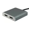Equip 133464 adaptador MST USB-C para 2x HDMI (fêmea), USB 3.2 Gen 1, 4096x2160 @30 Hz, 15 cm