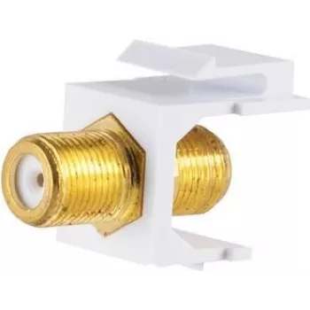 Módulo Keystone S/CONN ShiverPeaks 08-10070-10 plano dourado branco conector fêmea F