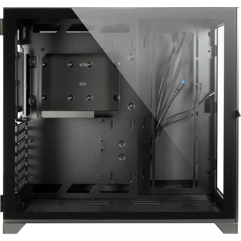 Caixa de computador C-703 Vision ATX Gaming, vidro temperado, preto