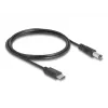 Cabo de alimentação USB Type-C DeLOCK 1 m 5,5 x 2,1 mm ficha macho 5 V 1,5 A
