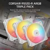 Ventoinha CORSAIR RS120-R 120mm Branca ARGB 25mm de espessura