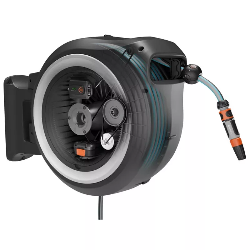 Gardena PowerRoll XL 18V caixa de mangueira de parede a bateria, 35 m, sem bateria