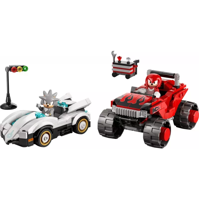 LEGO SONIC THE HEDGEHOG 77118 O Carro do Silver contra o Monster Truck do Knuckles
