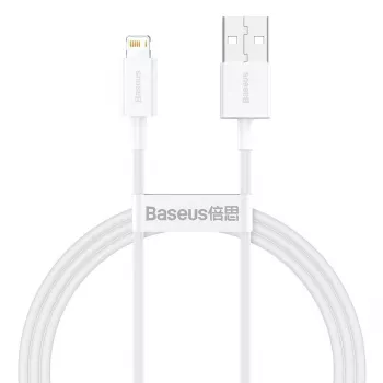 Cabo para telemóvel Baseus CALYS-A02 branco 1 m USB A Lightning