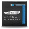 CableMod Classic cabo em espiral para teclado CM-CKCA-MLB-KLB150KLB-R, Micro USB para USB-A, 150 cm, azul (Spectrum Blue)