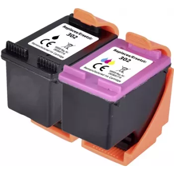 Renkforce Pack combinado de tinta substitui HP 302 (X4D37AE) pack combinado compatível preto, ciano, magenta, amarelo RF-I-HP302BCMY2PK RF-5628788 (RF-5628788)