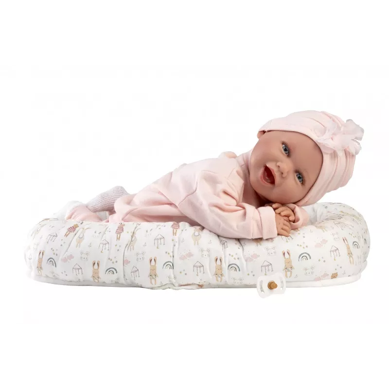 Boneca bebé Llorens Mimi Baby 42 cm — rosto realista, ri, corpo macio