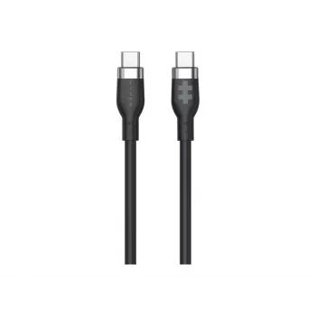 Cabo de carregamento Hyper 1,5 m silicone USB-C para USB-C 60W - preto
