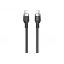 Cabo de carregamento Hyper 1,5 m silicone USB-C para USB-C 60W - preto