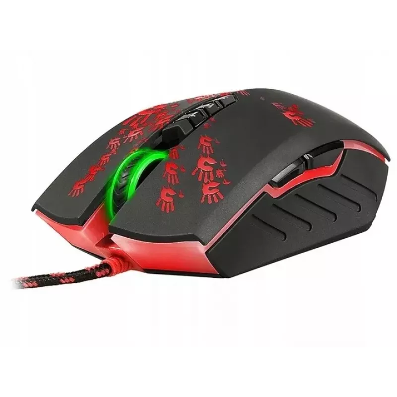 Rato gaming A4Tech BLOODY A60 — ótico, ambidestro, 6200 DPI, USB Type-A, 8 botões, preto