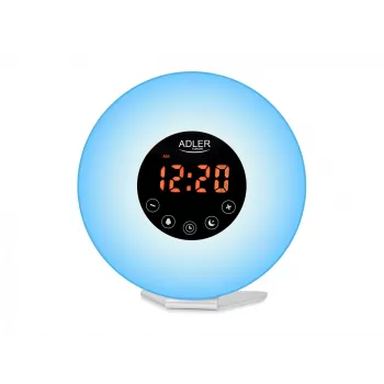 Despertador Adler AD1916 com simulação de nascer do sol e rádio FM