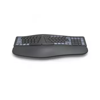 Teclado ergonómico sem fios HAMA WK-900 preto USB, layout compacto, ligação sem fios
