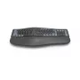 Teclado ergonómico sem fios HAMA WK-900 preto USB, layout compacto, ligação sem fios