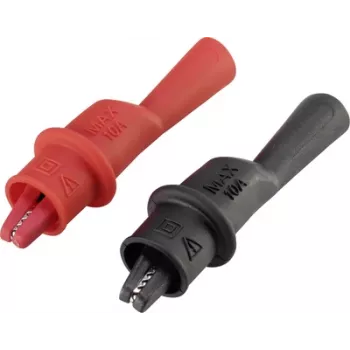 VOLTCRAFT pinça de crocodilo ficha 4 mm CAT III 1000 V, CAT IV 600 V preto, vermelho MSK-104 (VC-8083495)